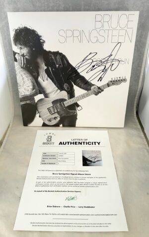 Bruce Springsteen Signed Vinyl LP Album Born To Run Beckett BAS