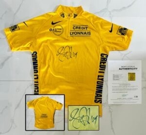 Lance Armstrong Signed Jersey Tour de France Beckett BAS 1