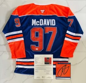 Connor McDavid Signed Jersey Edmonton Oilers JSA