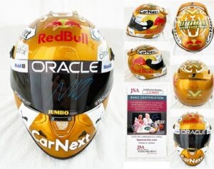 Max Verstappen Signed Helmet 1:1 Full Size 2022 World Champion Red Bull F1 JSA