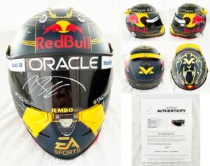 Max Verstappen Signed Helmet 1:1 Full Size 2023 World Champion Red Bull F1 Beckett BAS