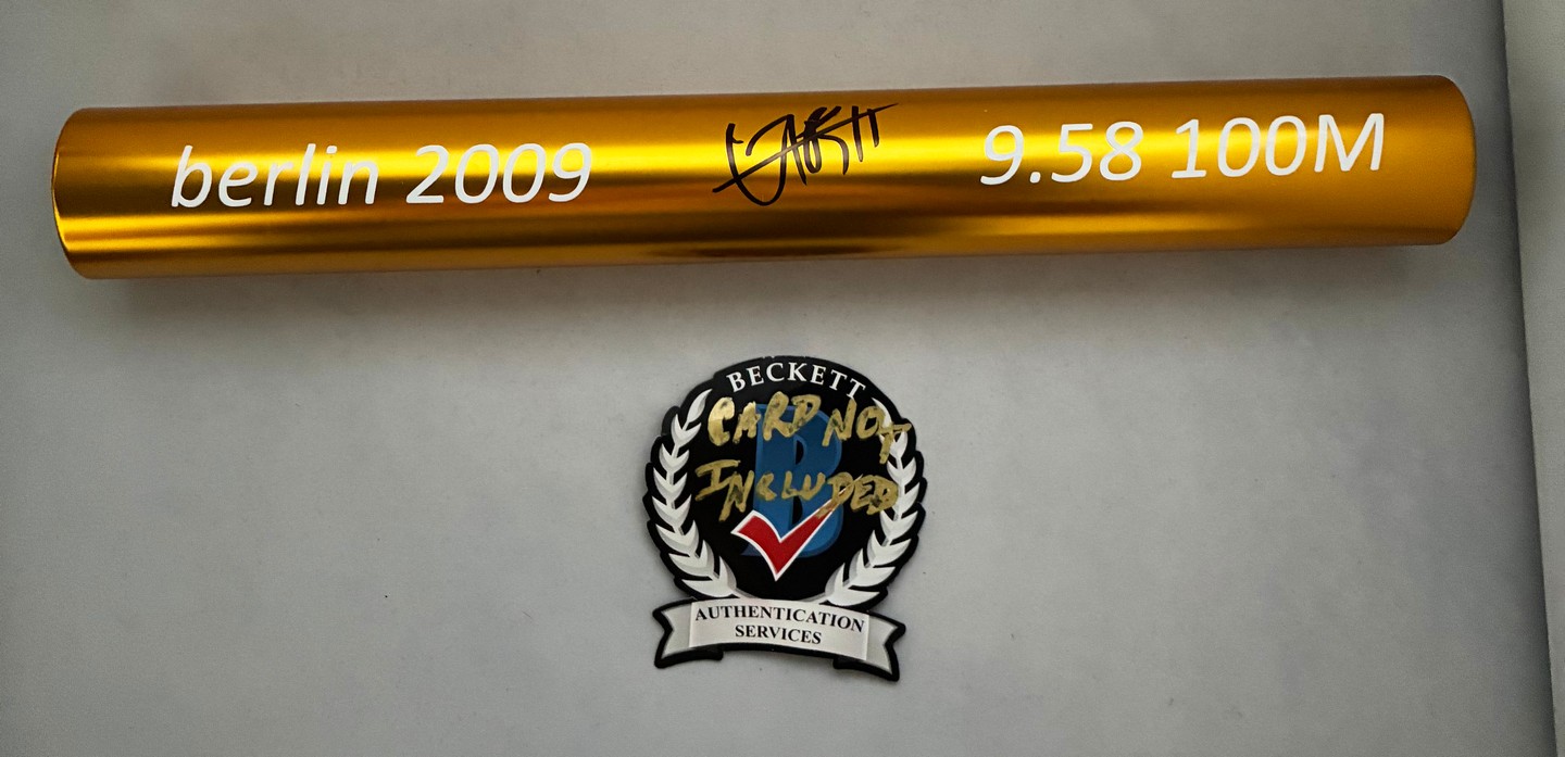 Usain Bolt Signed Baton 2009 Berlin 9.58 World Record Olympics Beckett BAS