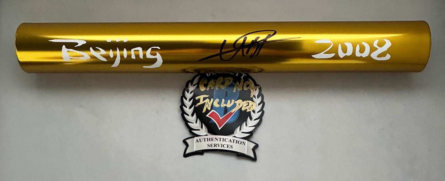 Usain Bolt Signed Baton 2008 Beijing Olympics Beckett BAS 3