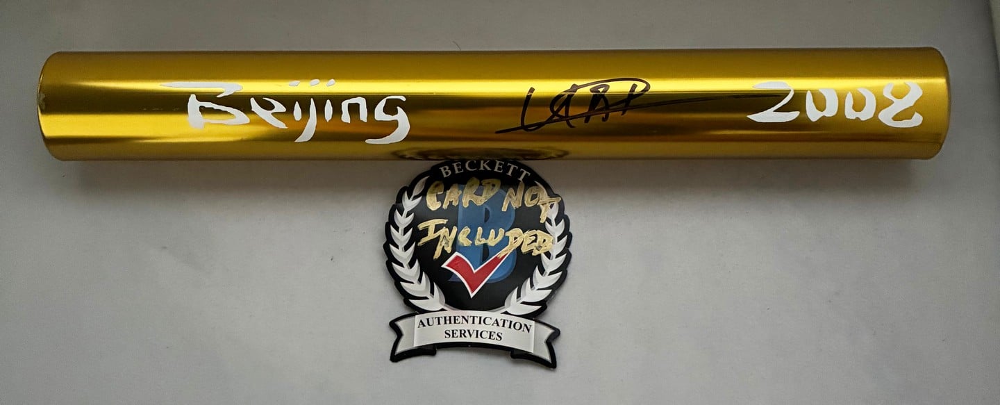 Usain Bolt Signed Baton 2008 Beijing Olympics Beckett BAS 4