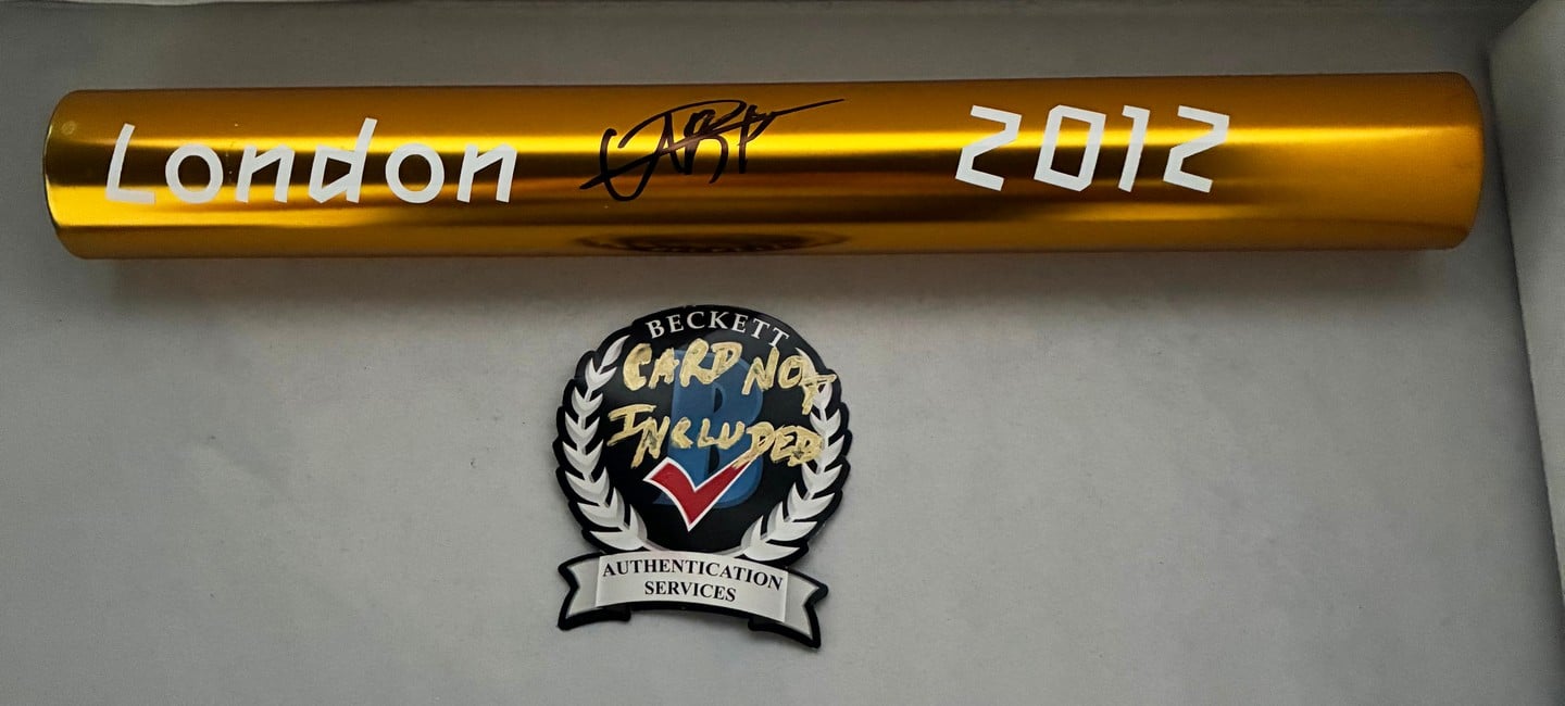 Usain Bolt Signed Baton 2012 London Olympics Beckett BAS 1