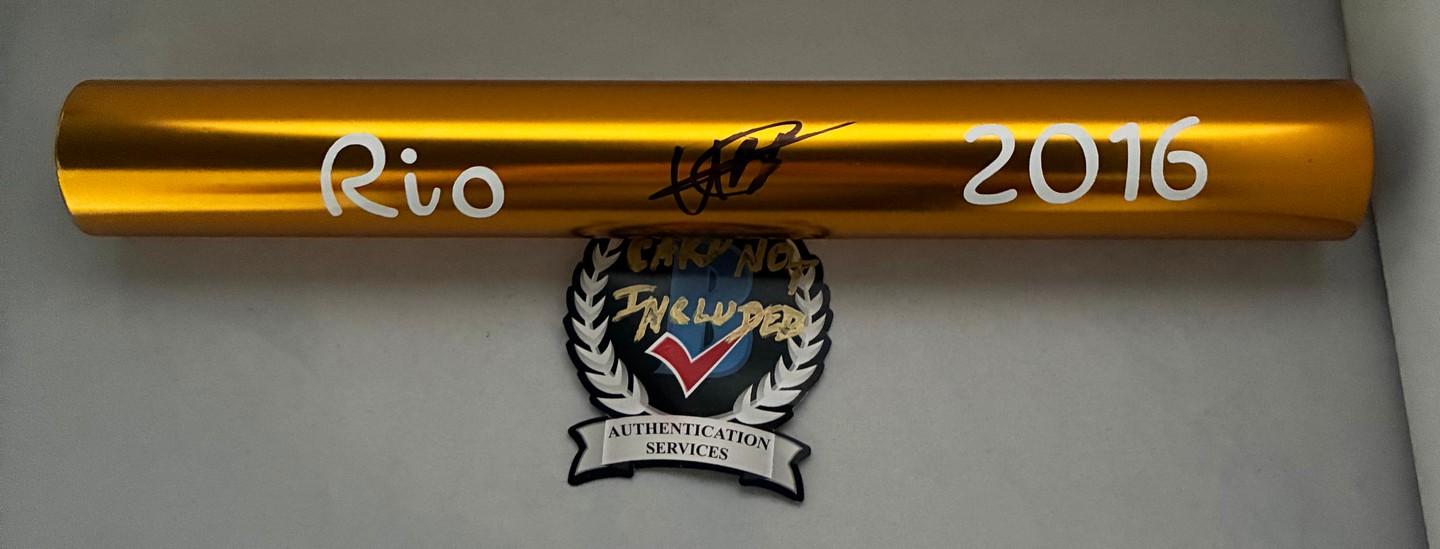 Usain Bolt Signed Baton 2016 Rio Olympics Beckett BAS 1
