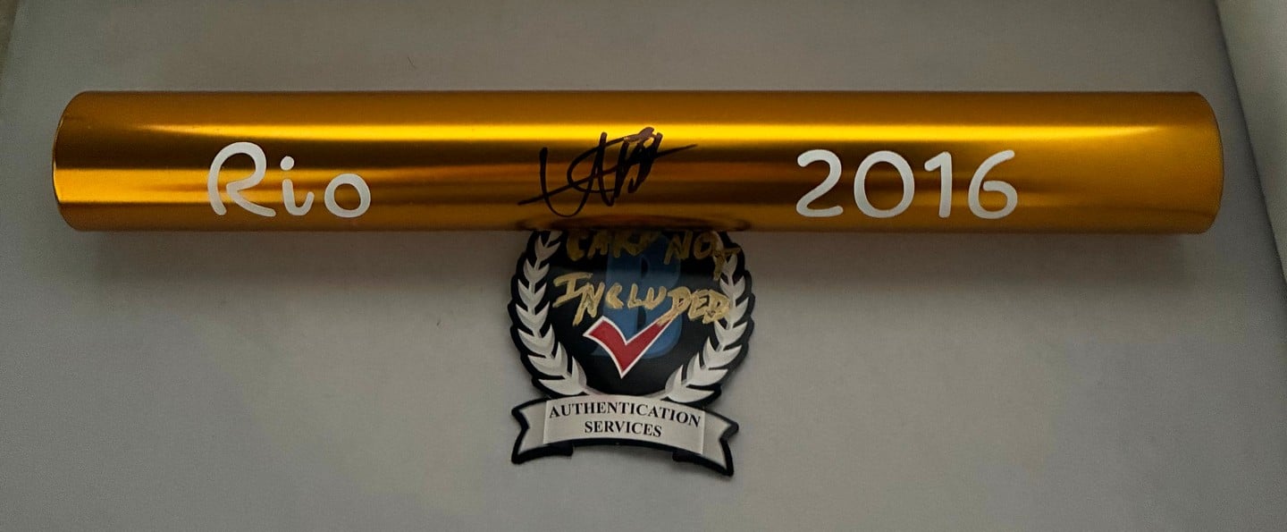 Usain Bolt Signed Baton 2016 Rio Olympics Beckett BAS 2