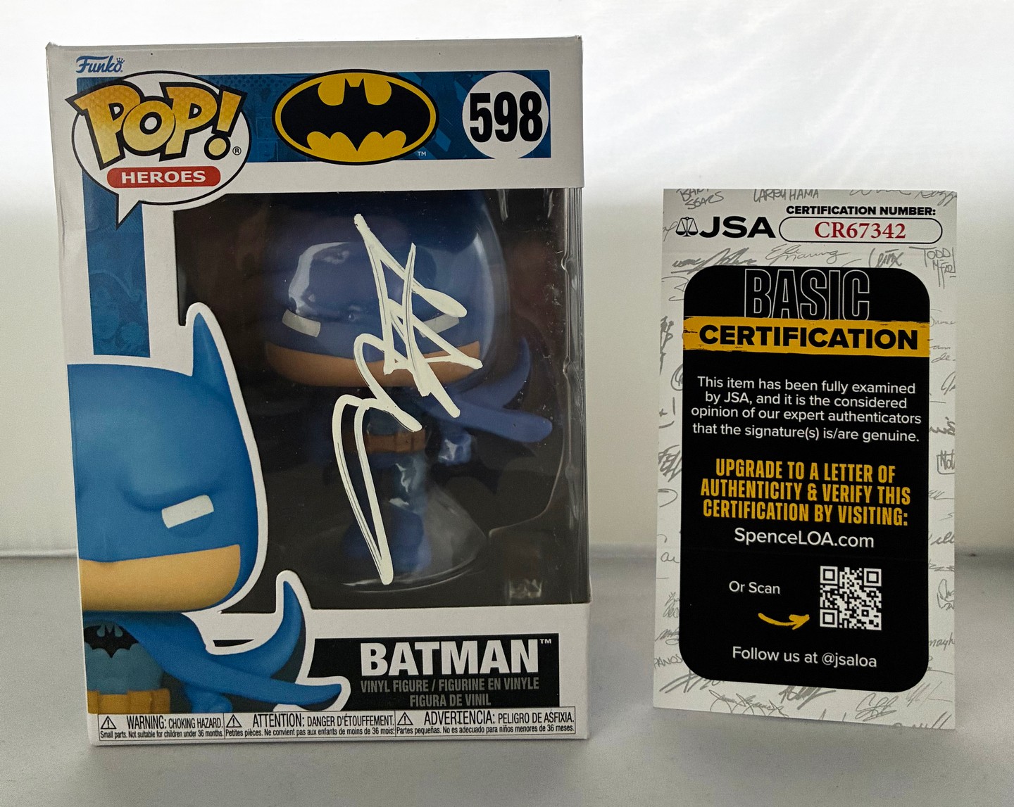 Will Arnett Signed Funko Pop Batman JSA