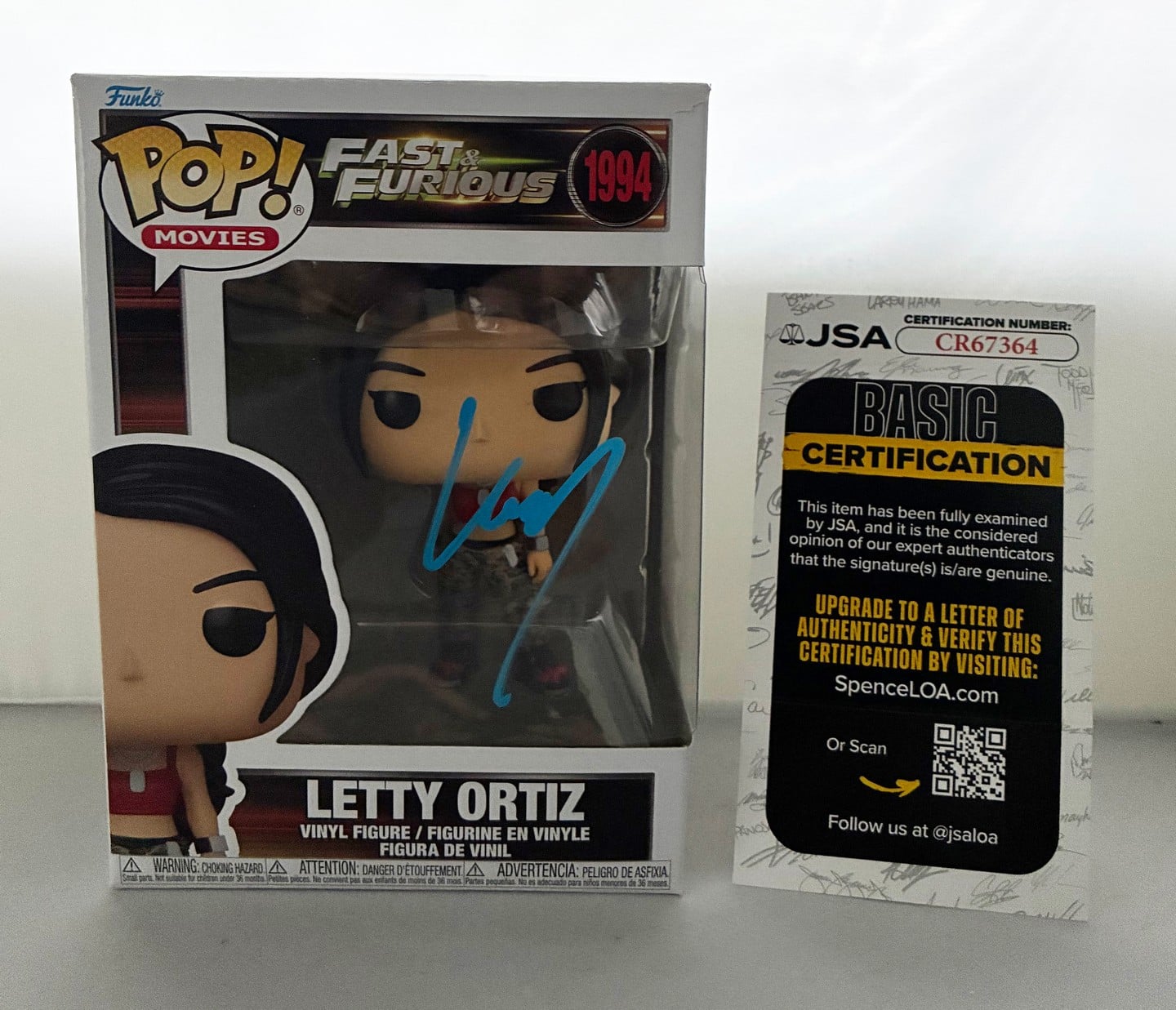Michelle Rodriguez Signed Funko Pop Letty Ortiz Fast & Furious JSA 2