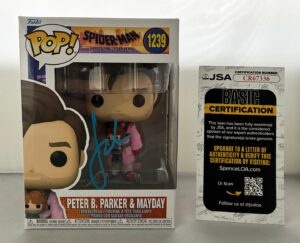 Jake Johnson Signed Funko Pop Peter B Parker Spider-Man JSA
