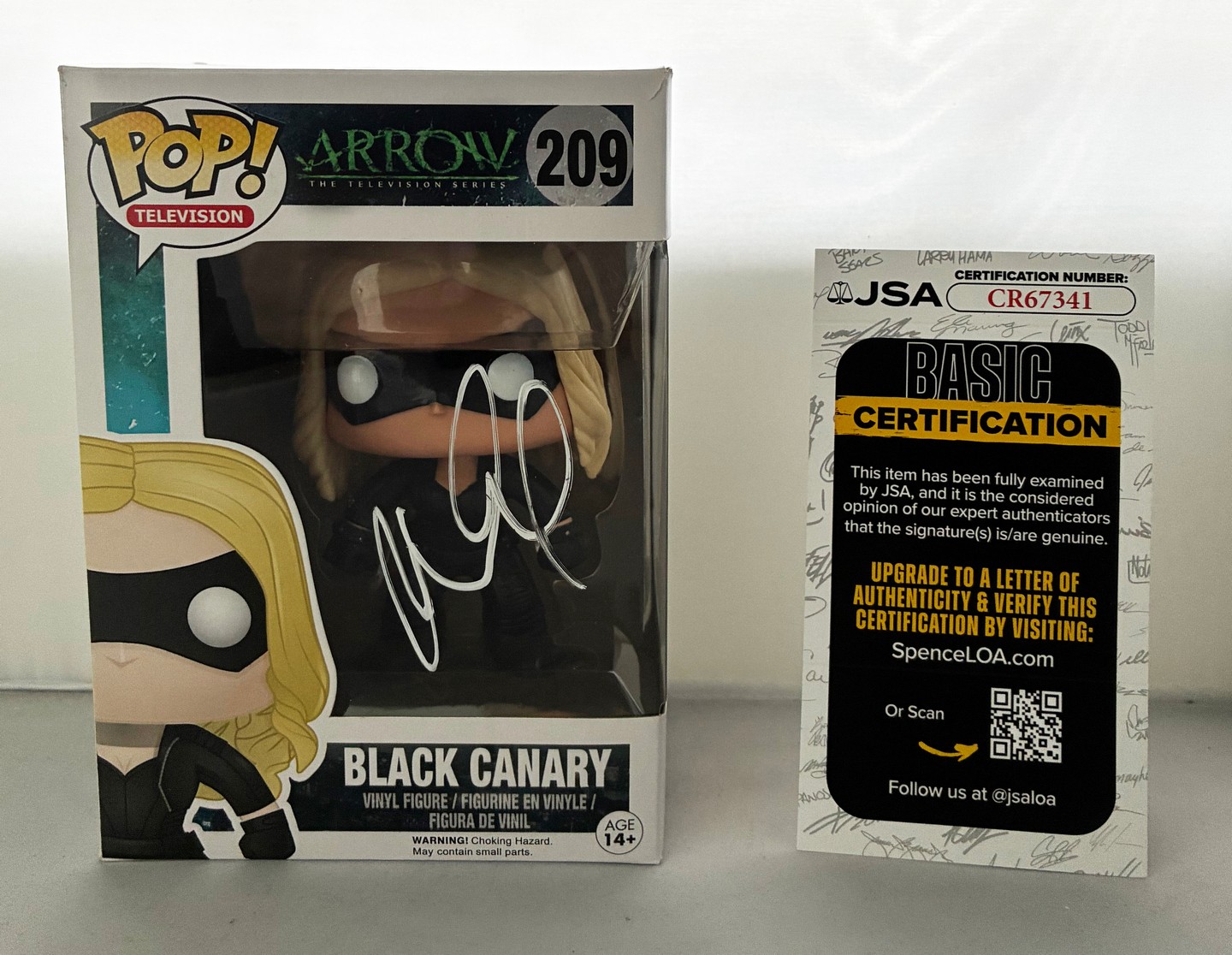 Katie Cassidy Signed Funko Pop Black Canary Arrow JSA