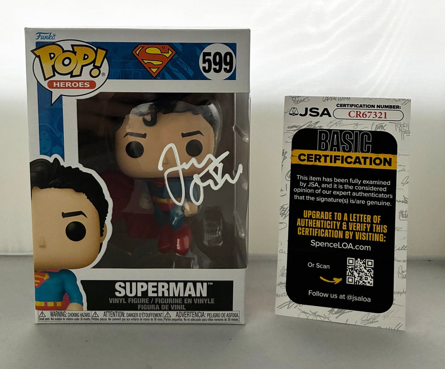 Jerry O'Connell Signed Funko Pop Superman JSA 1