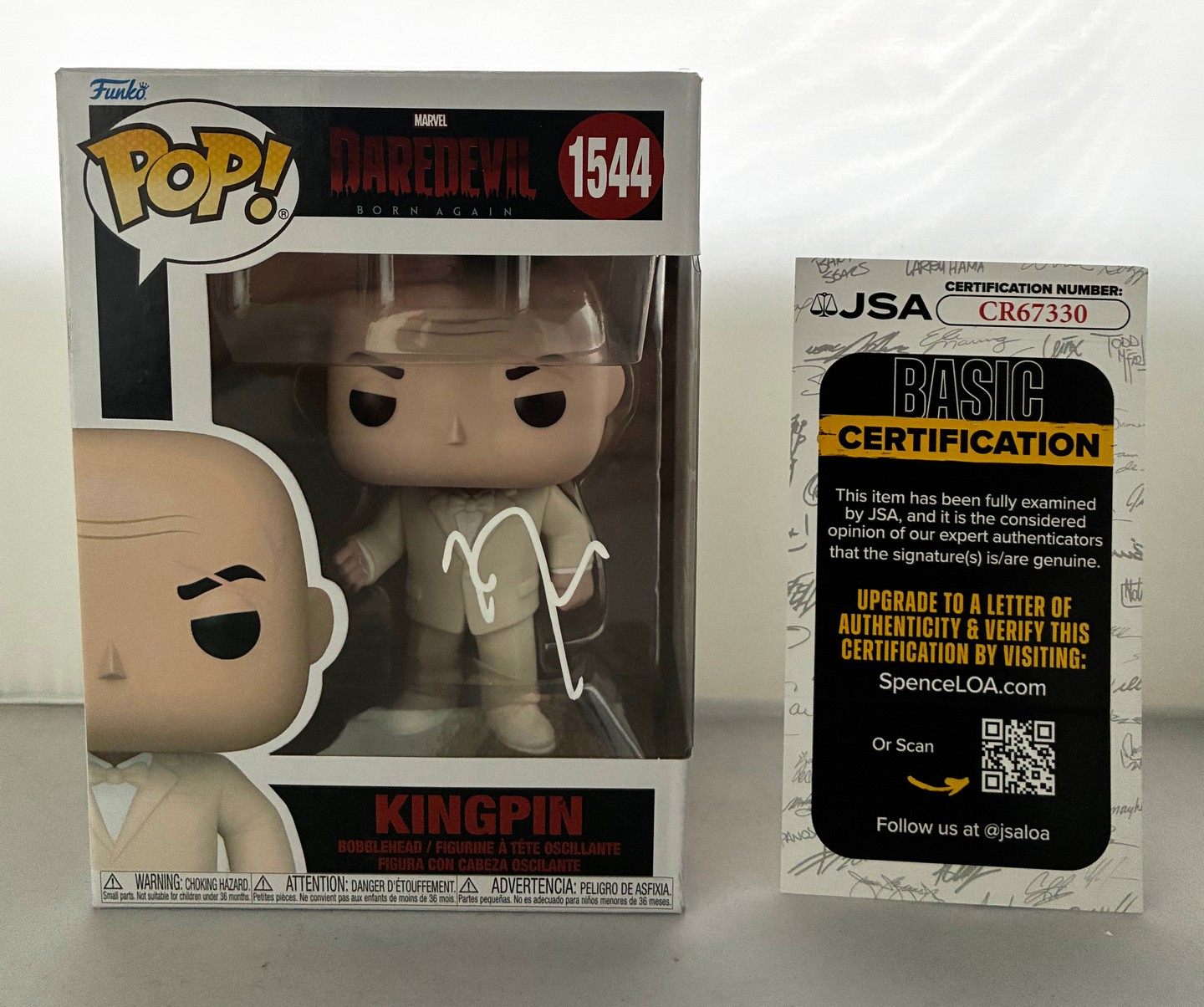 Vincent D'Onofrio Signed Funko Pop Kingpin Daredevil JSA 1