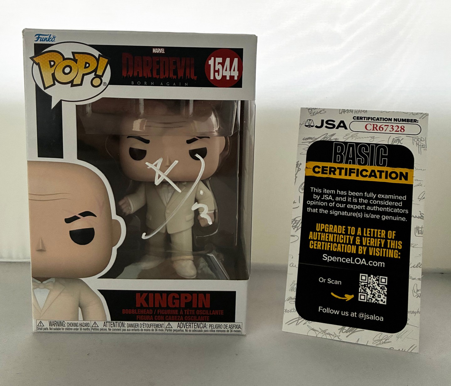 Vincent D'Onofrio Signed Funko Pop Kingpin Daredevil JSA 2