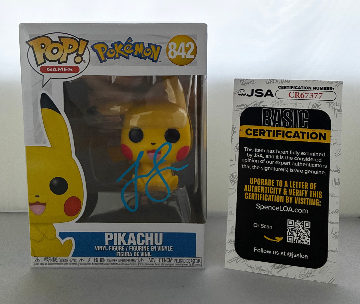 Justice Smith Signed Funko Pop Pikachu Pokemon JSA 2