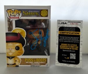 Jeffrey Katzenberg Signed Funko Pop Puss In Boots JSA