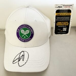 Novak Djokovic Signed Hat Wimbledon Champion JSA 1