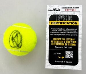 Novak Djokovic Signed Tennis Ball JSA 1
