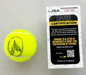 Novak Djokovic Signed Tennis Ball JSA 7