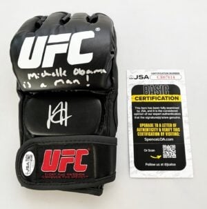 Josh Hokit Signed UFC Glove Michelle Obama is a Man JSA