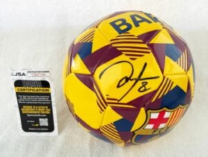 Hristo Stoichkov Signed Soccer Ball Barcelona FC Barca JSA