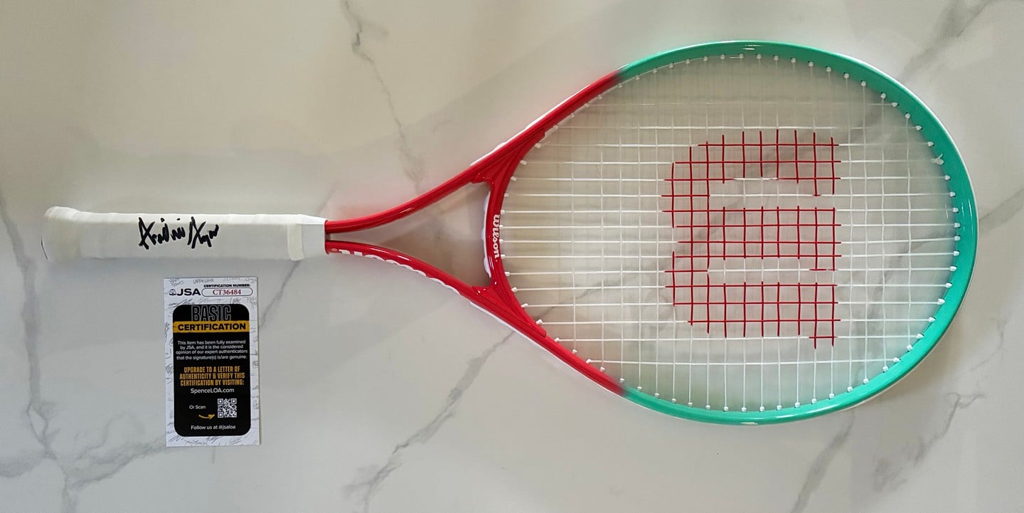 Andre Agassi Signed Tennis Racquet World Champion JSA