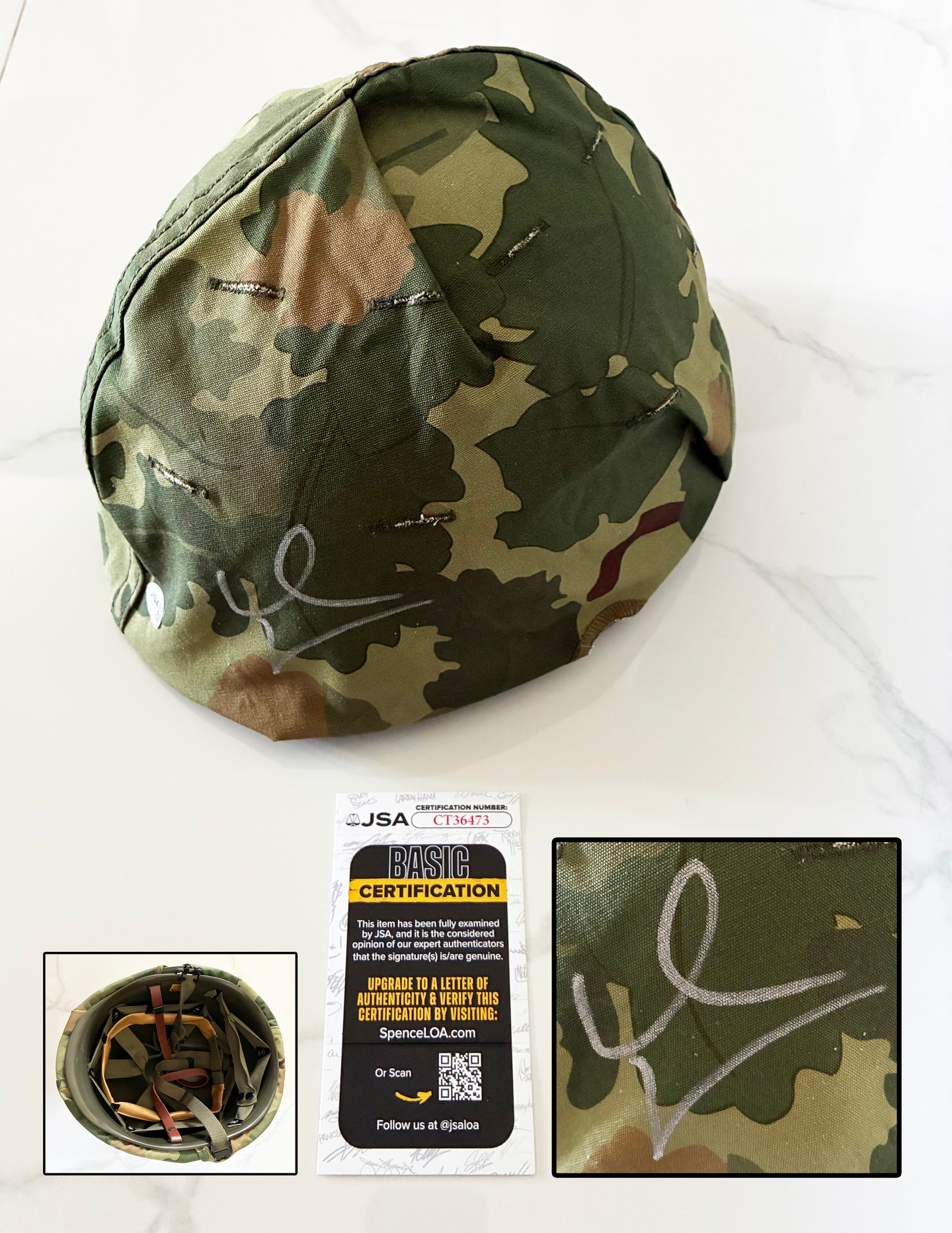 Willem Dafoe Signed Helmet Platoon JSA