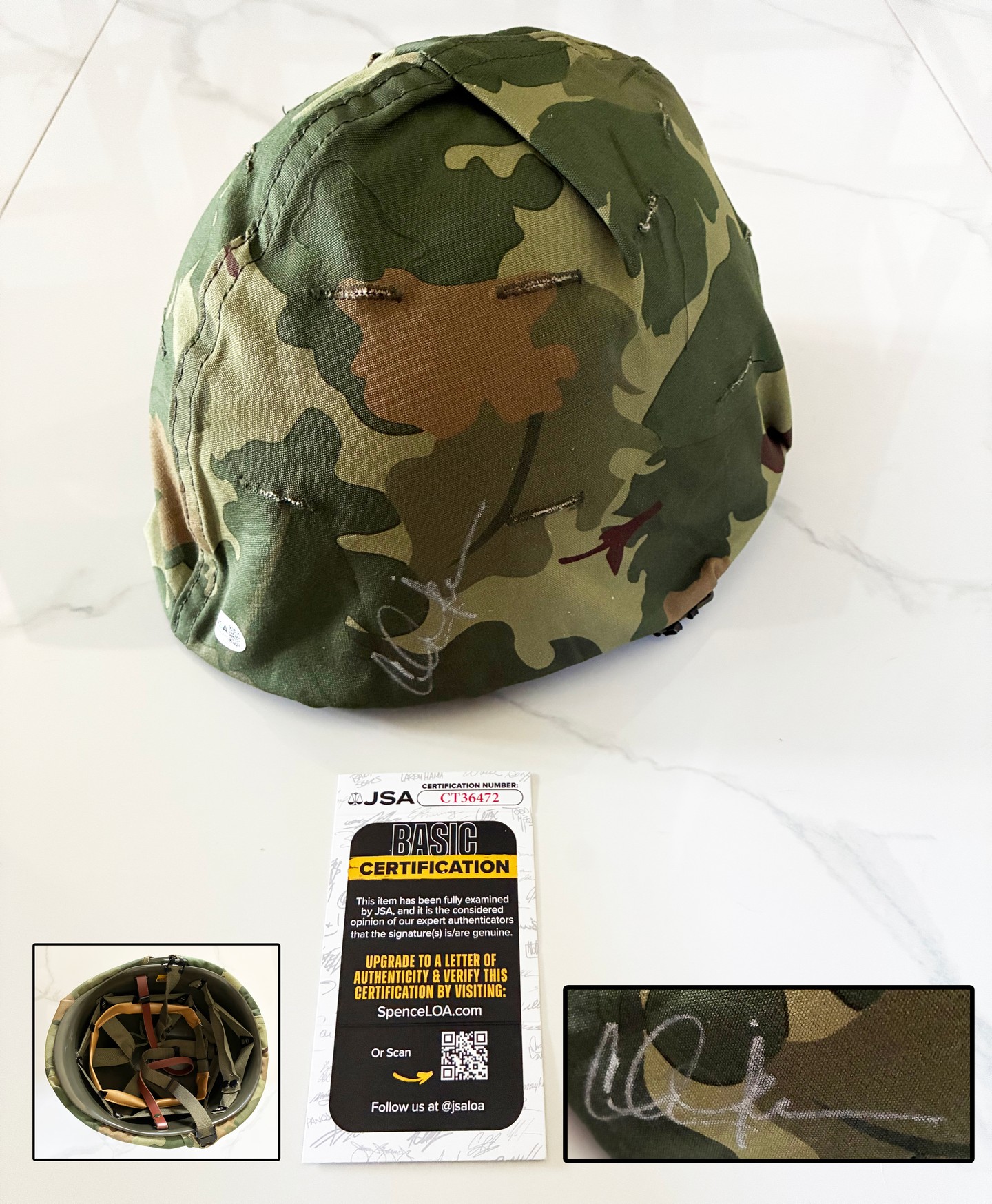 Willem Dafoe Signed Helmet Platoon JSA 1