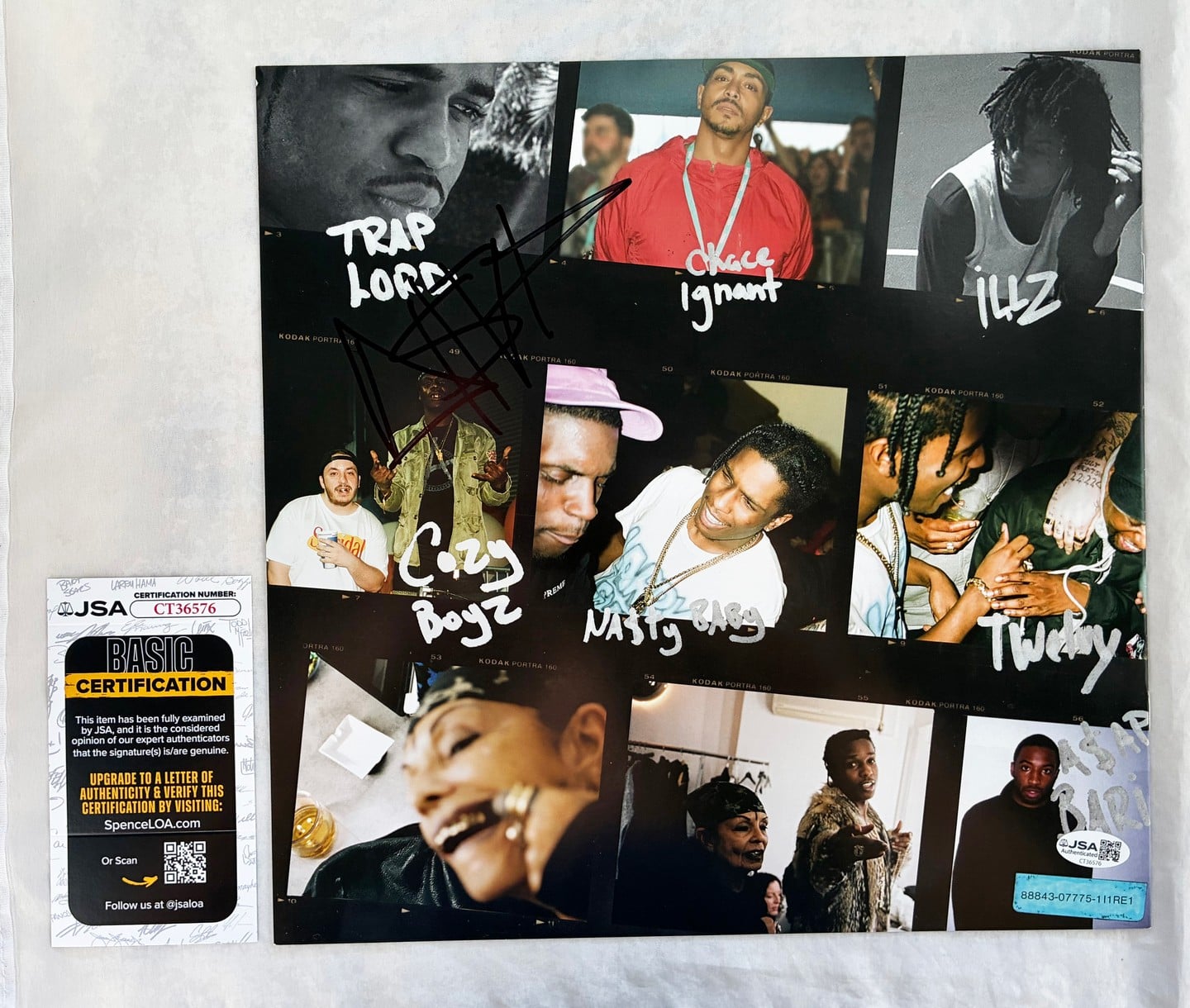 Asap Rocky Signed Vinyl Insert A$ap JSA 2