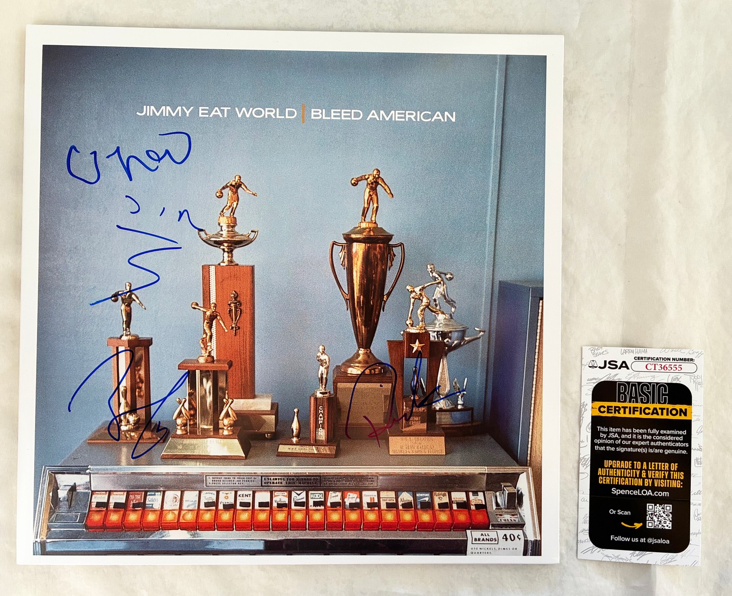 Jimmy Eat World Signed Vinyl Bleed American Jim Adkins Zach Tom Rick JSA 4